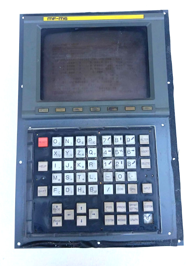 FANUC A02B-080-C150/MA, 9″ B/W CRT MDI w/ N860-1603-T052 Keypad, A02B080C150