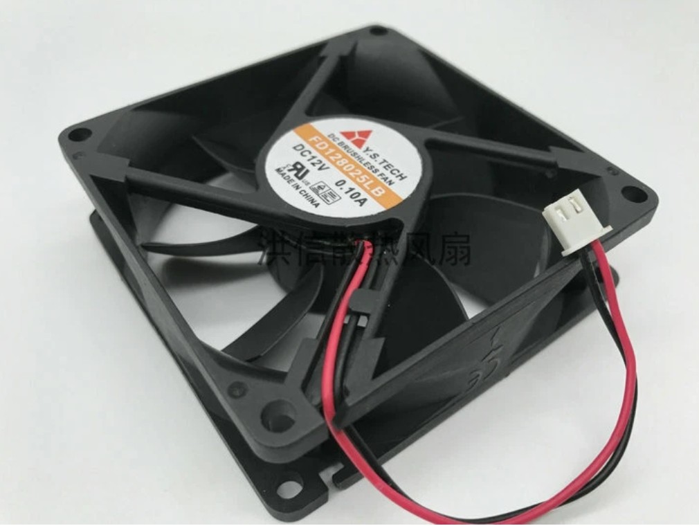 1 PCS Y.S.TECH Fan FD128025LB DC12V 0.10A 8025 80*25MM 2 Pin