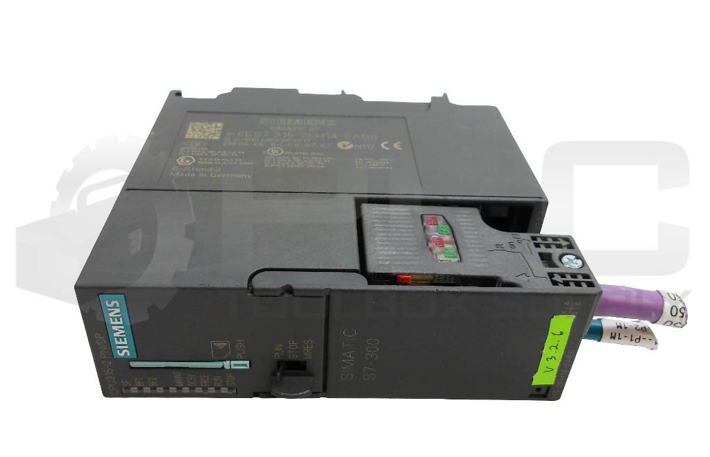 SIEMENS 6ES7 315-2EH14-0AB0 CPU MODULE W/ 6ES7 972-0BB52-0XA0 BUSCONNECTOR