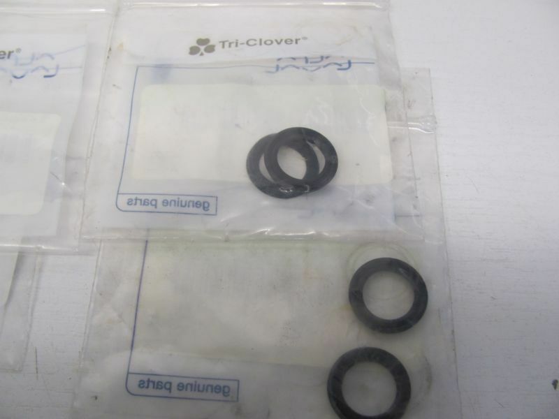 LOT OF 9 TRI CLOVER SPARE PARTS 3 5/8″SEALS(Q.2) ORING(Q.1)1/4″ SEALS(Q.2) SEE D