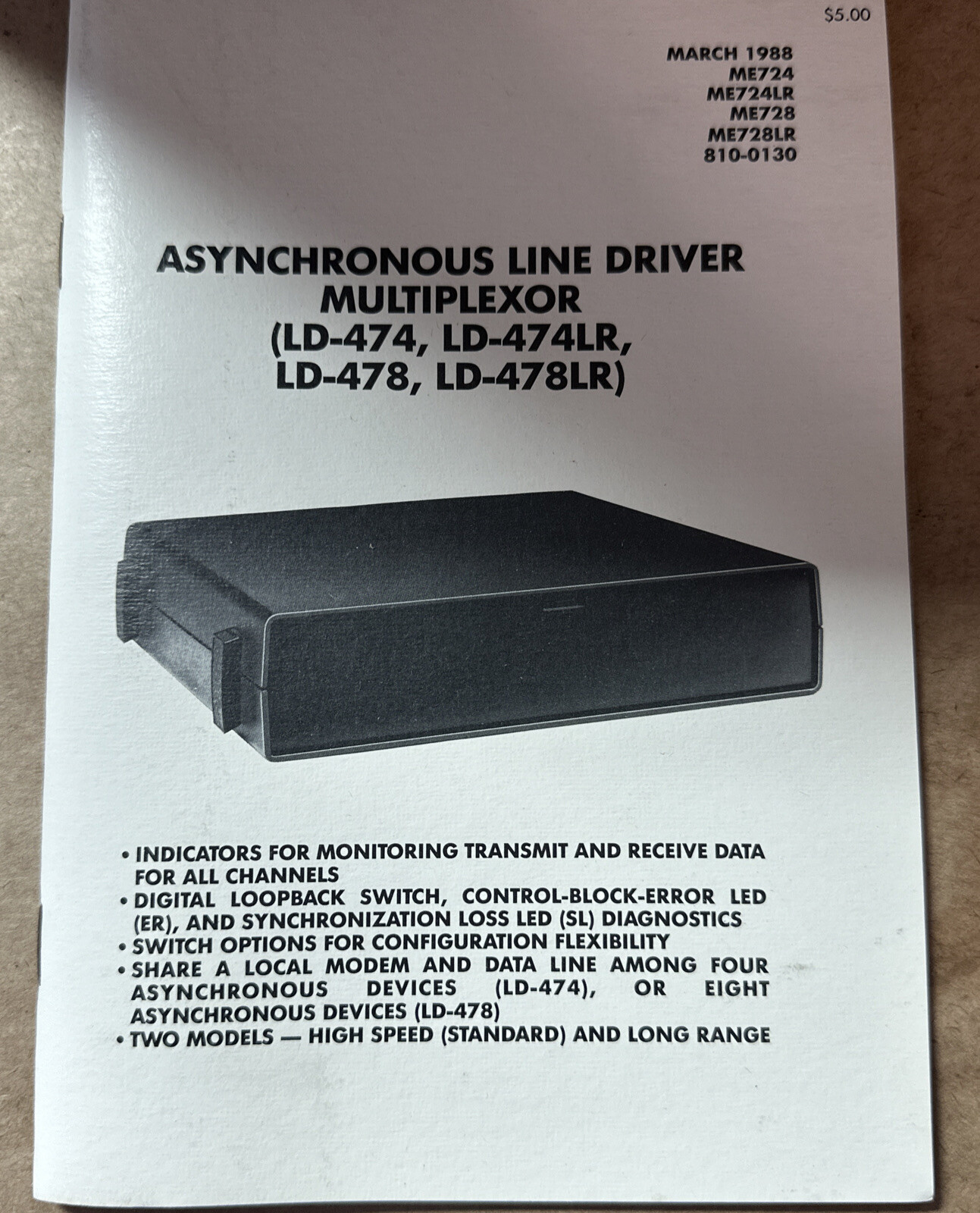 SEALED Black Box Asynchronous Line Driver Multiplexor LD-478 ME728B 150-0528-103