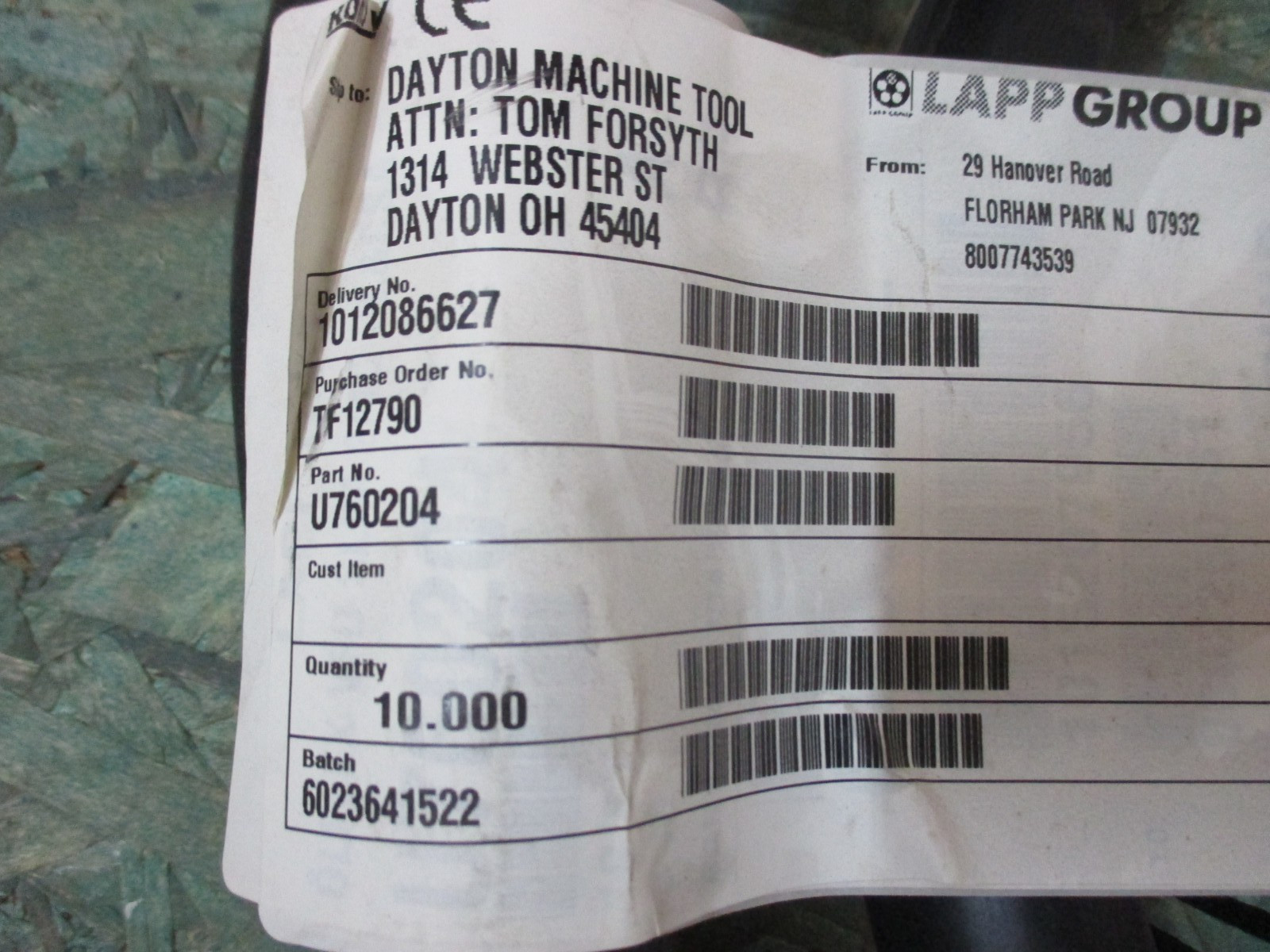 2 AWG/4C WIRE 12′ 9″ FOOT POWER CABLE U760204 LAPP KABEL NEW