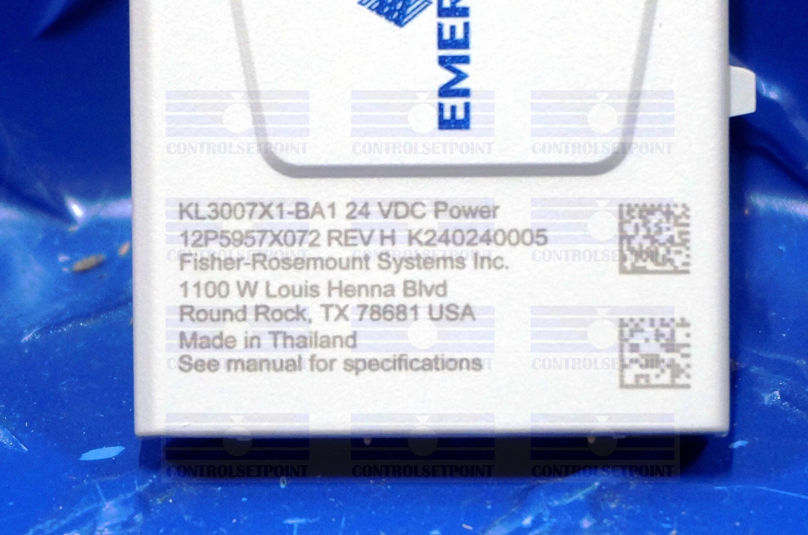 EMERSON DELTAV KL3007X1-BA1 24 VDC POWER KL3007X1BA1 12P5957 SE4302T05