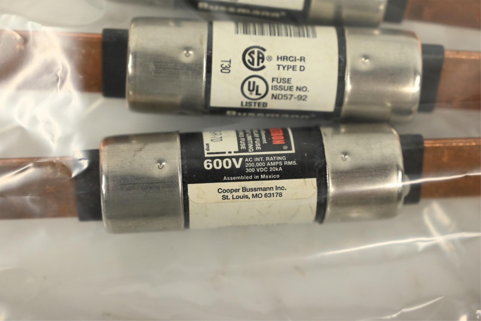 Bussmann HRCI-R Fuseholder Type D, 600V, PK 3