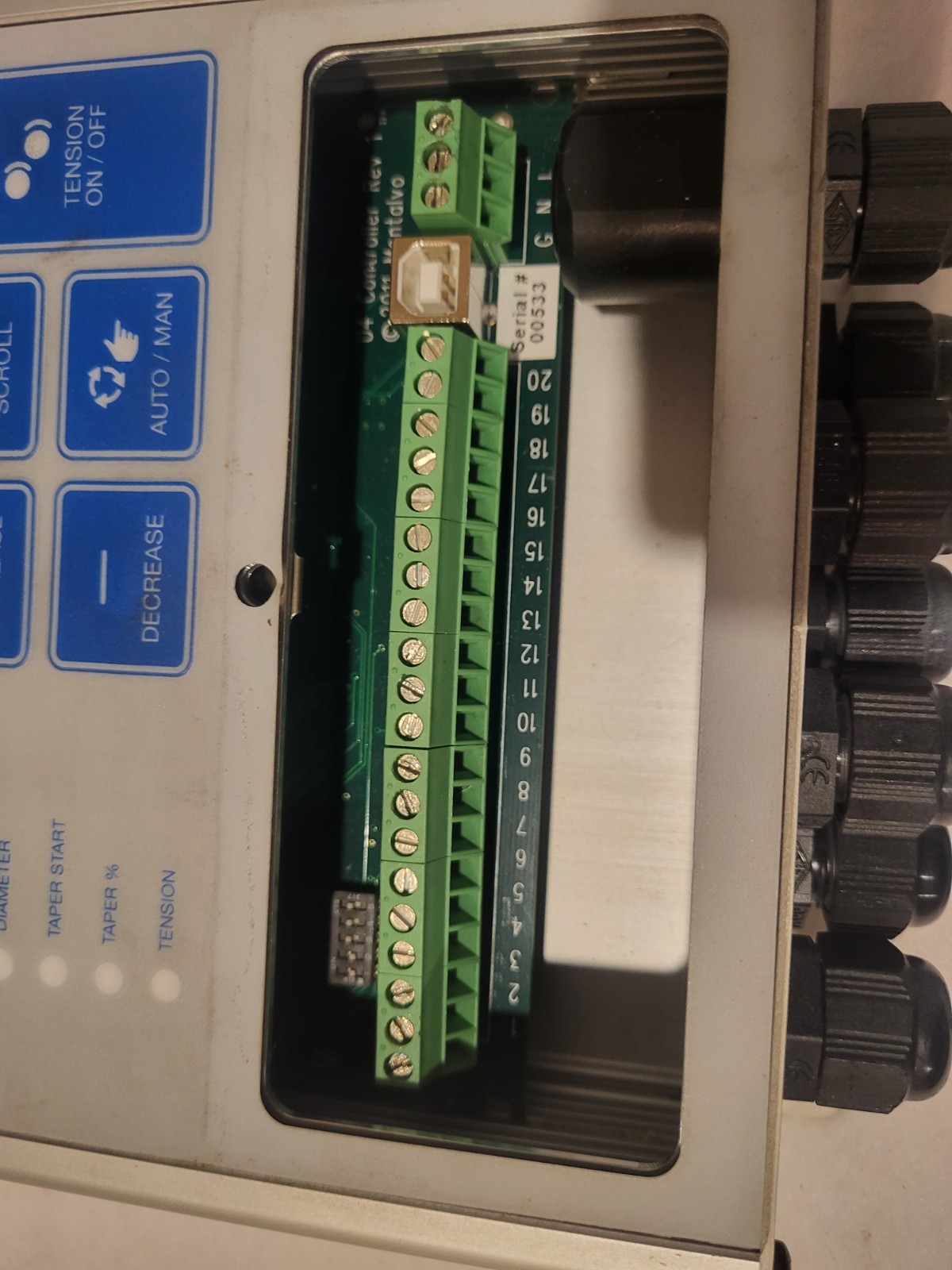 Montalvo U4 Tension Controller with Enclosure, MPN 11000619