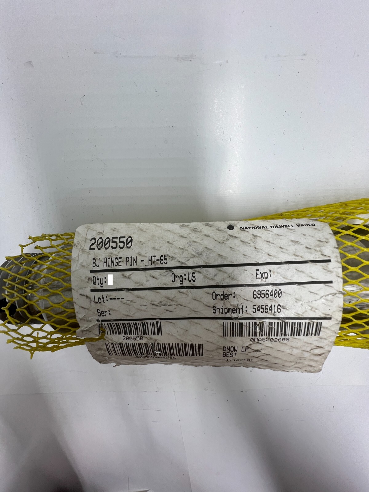 National Oilwell Varco 200550, BJ200550 BJ Style Threaded Hinge Pin Replacement