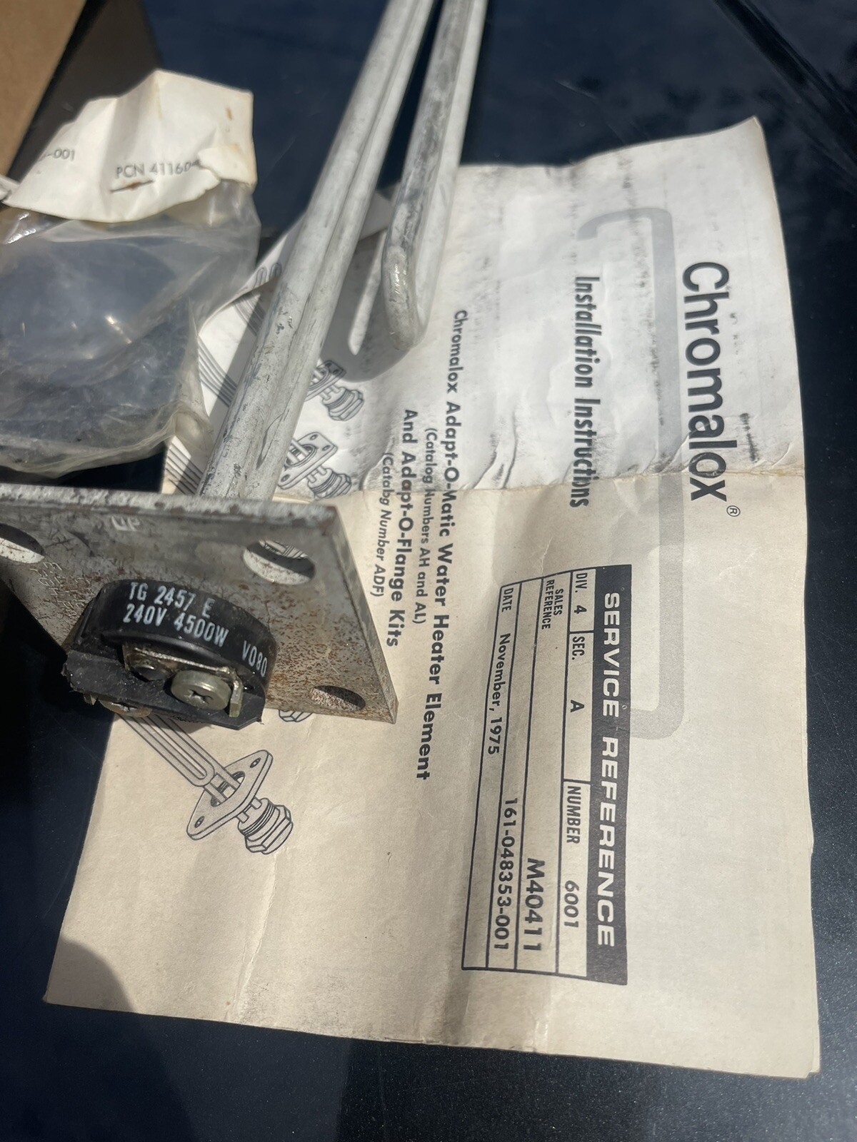 CHROMALOX TG-2457e HEATING ELEMENT Rare NOS 4500w