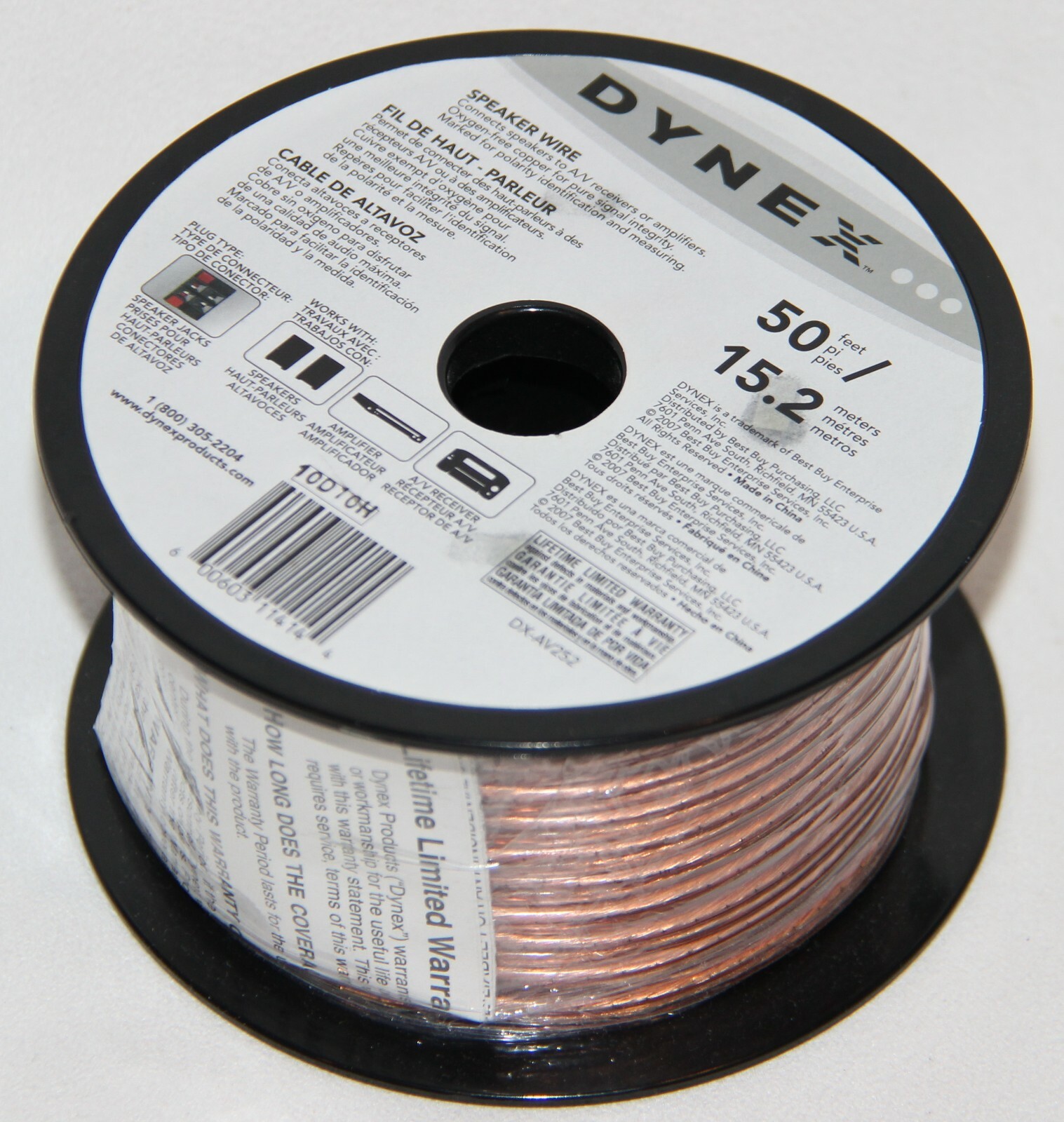 Dynex 18 Gauge Speaker Wire Audio 50 feet ft DX-AV252 – NEW