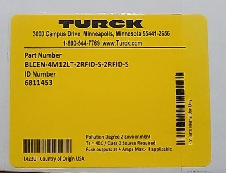 *NEW* TURCK BLCEN-4M12LT-2RFID-S-2RFID-S Communication Interface Module