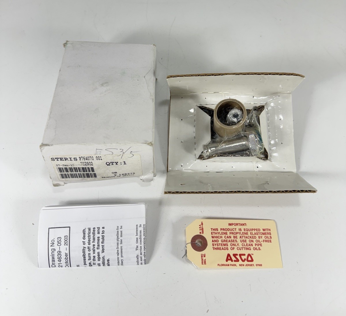 STERIS P764070001 3/4″ NPT Steam Solenoid Valve Repair Kit – Made in Mexico