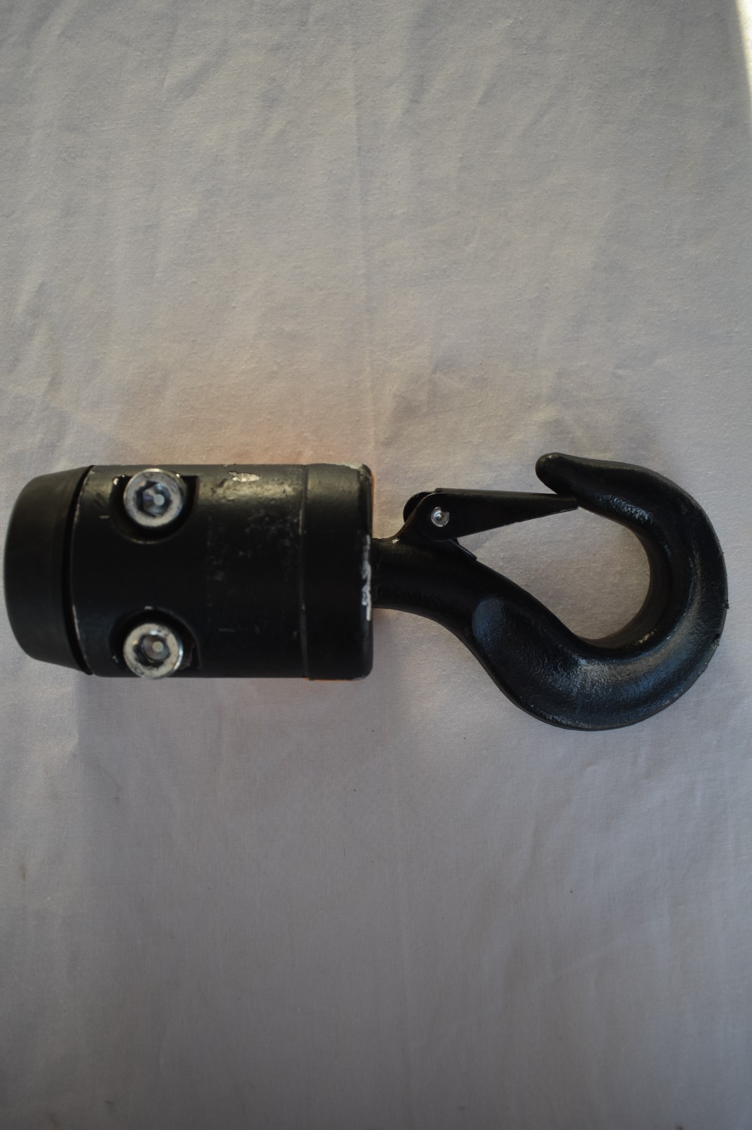1000kg, 1 ton Bottom Hook Assembly for 1/4 Chain DIN 15401 Black