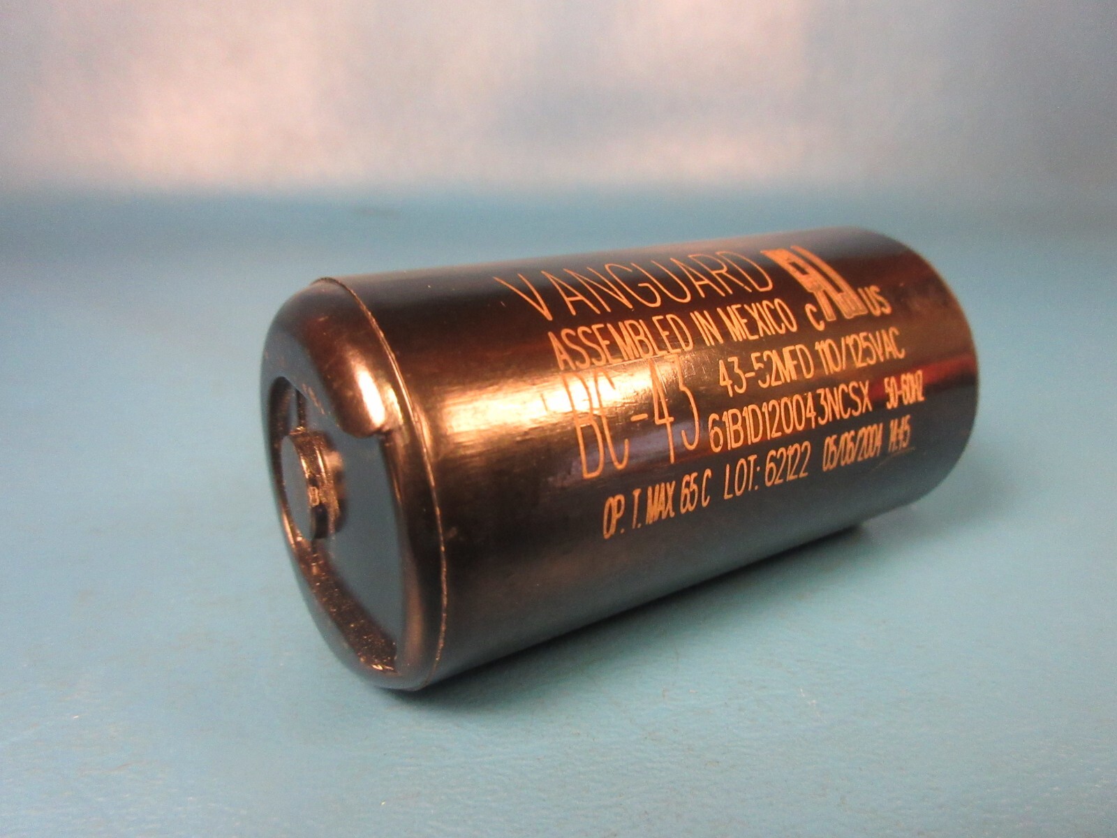 Vanguard HVAC BC-43, 43-52 MFD Motor Start Capacitor 110/125 VAC (Packard, MARS)
