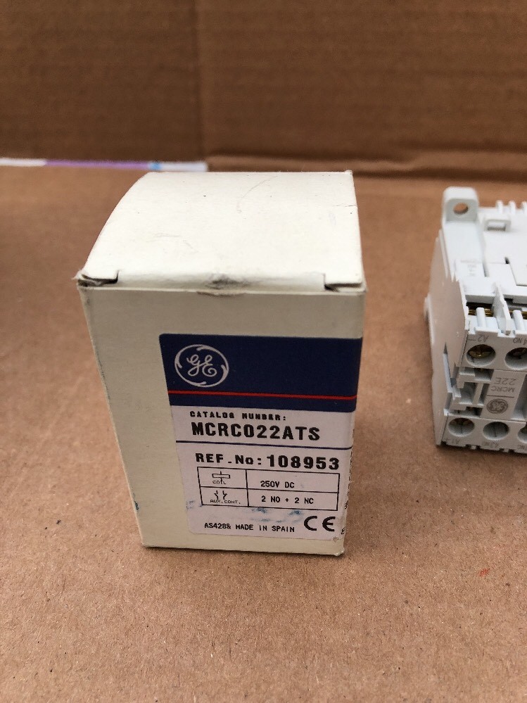 MINI CONTROL GE RELAY 2NO/2NC 250V DC COILSTD TERM Auxiliary #B-16