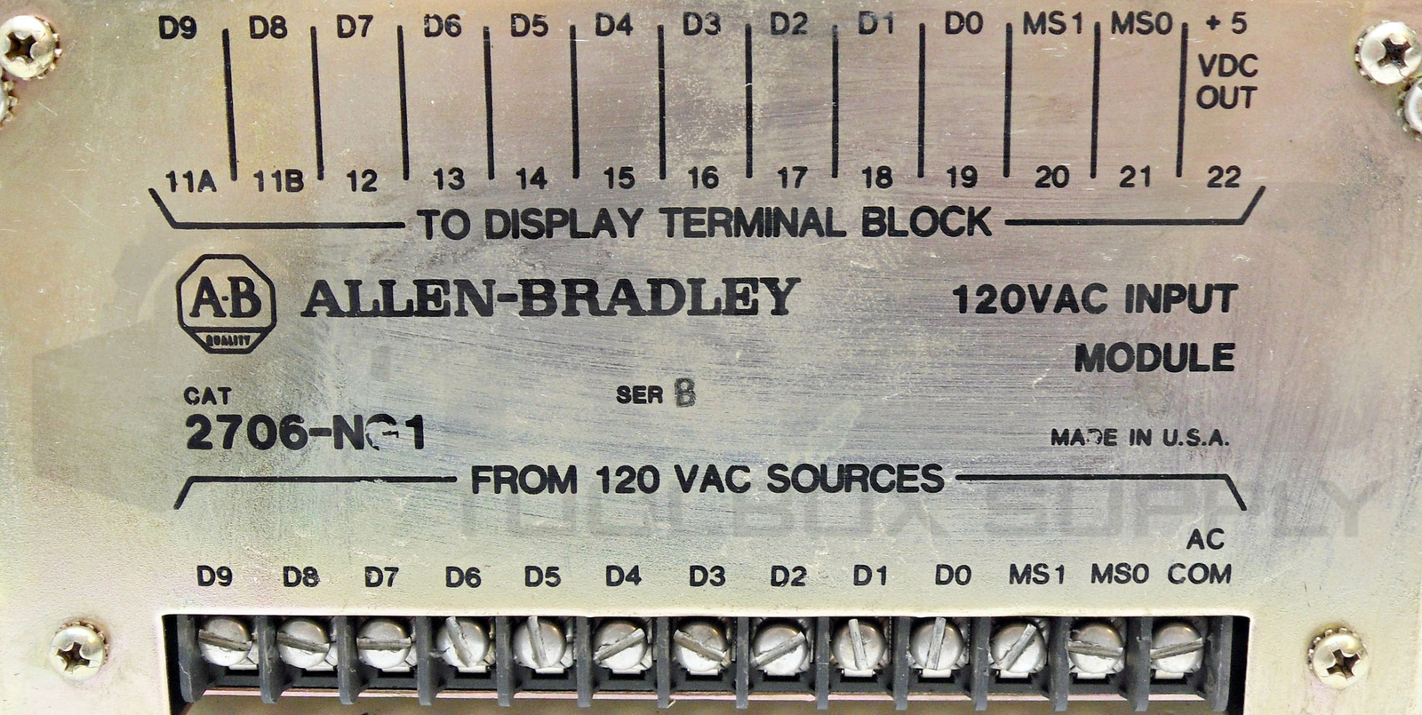 ALLEN BRADLEY 2706-B21J8 SER E DL20 OPERATOR INTERFACE W/ 2706-NG1 MODULE