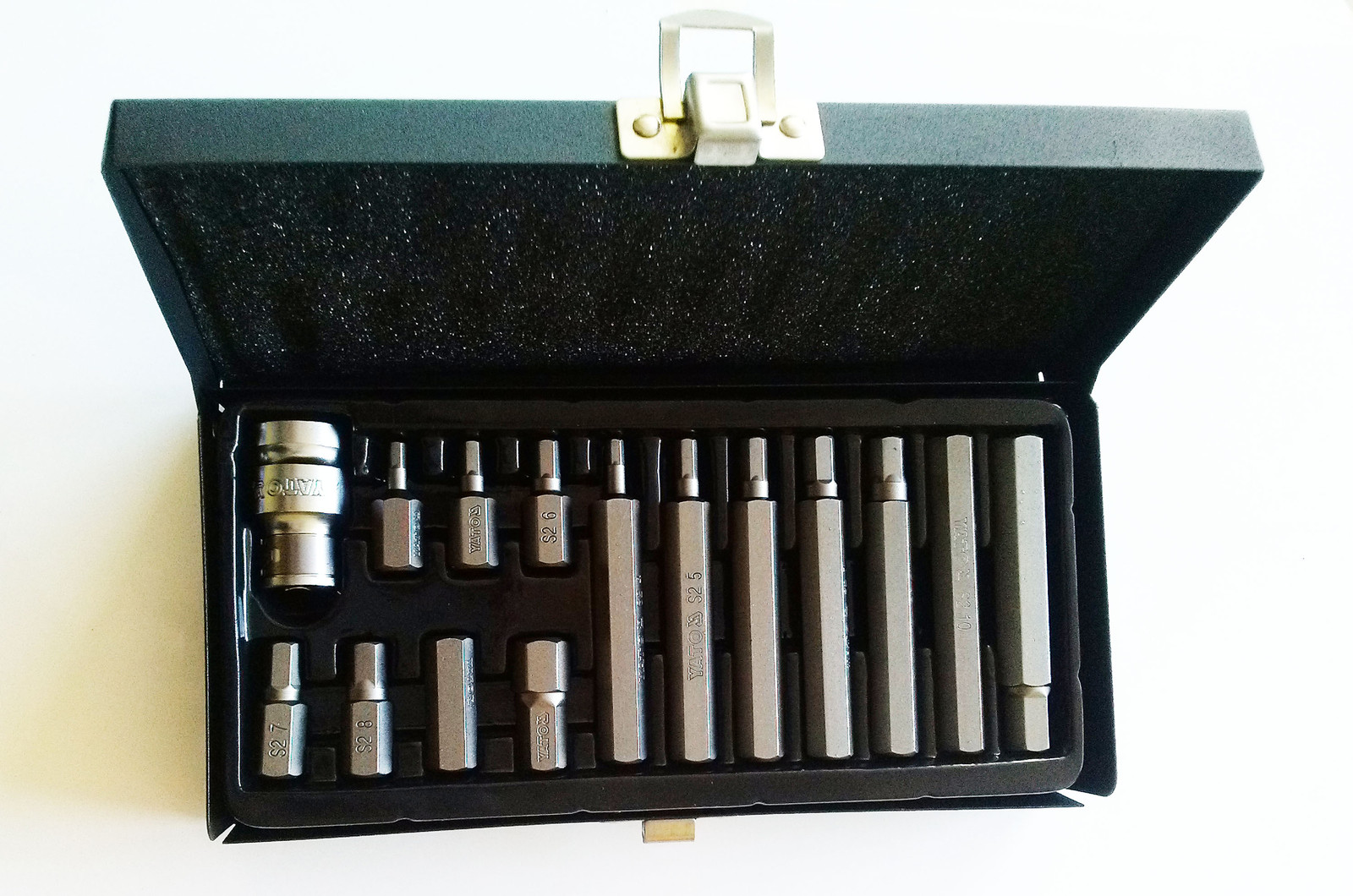 Yato YT-0413 Professional Screwdriver Tip Set Hexagonal 15pcs Metal Case