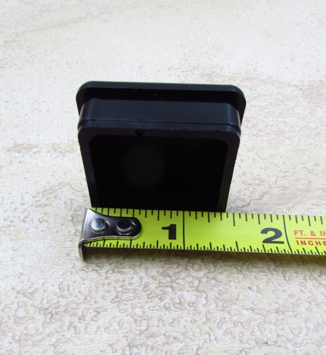 QTY 4 Black 1-1/2″ Inch OD, 1-3/8 ID, Square Tube End Cap Plastic Insert Plugs
