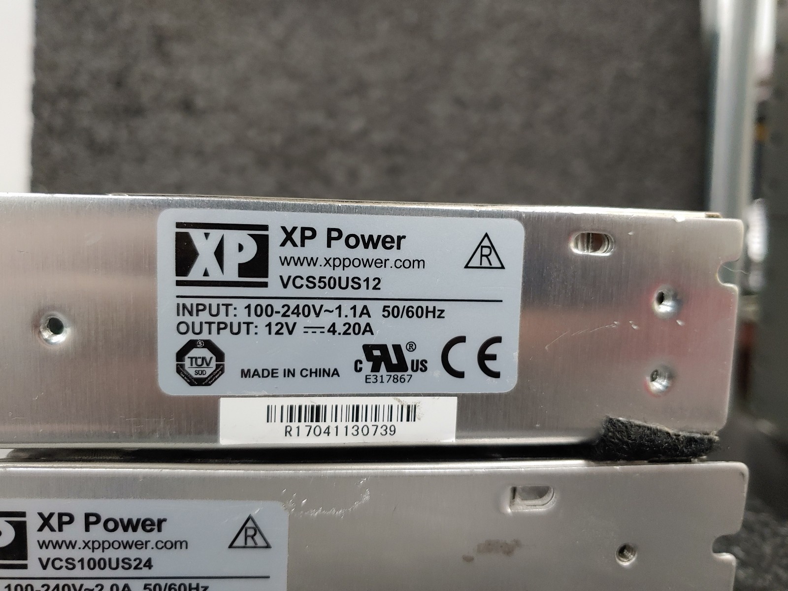 Lot of 2 XP POWER VCS50US12 VCS100US24 VCS Series Power Supply