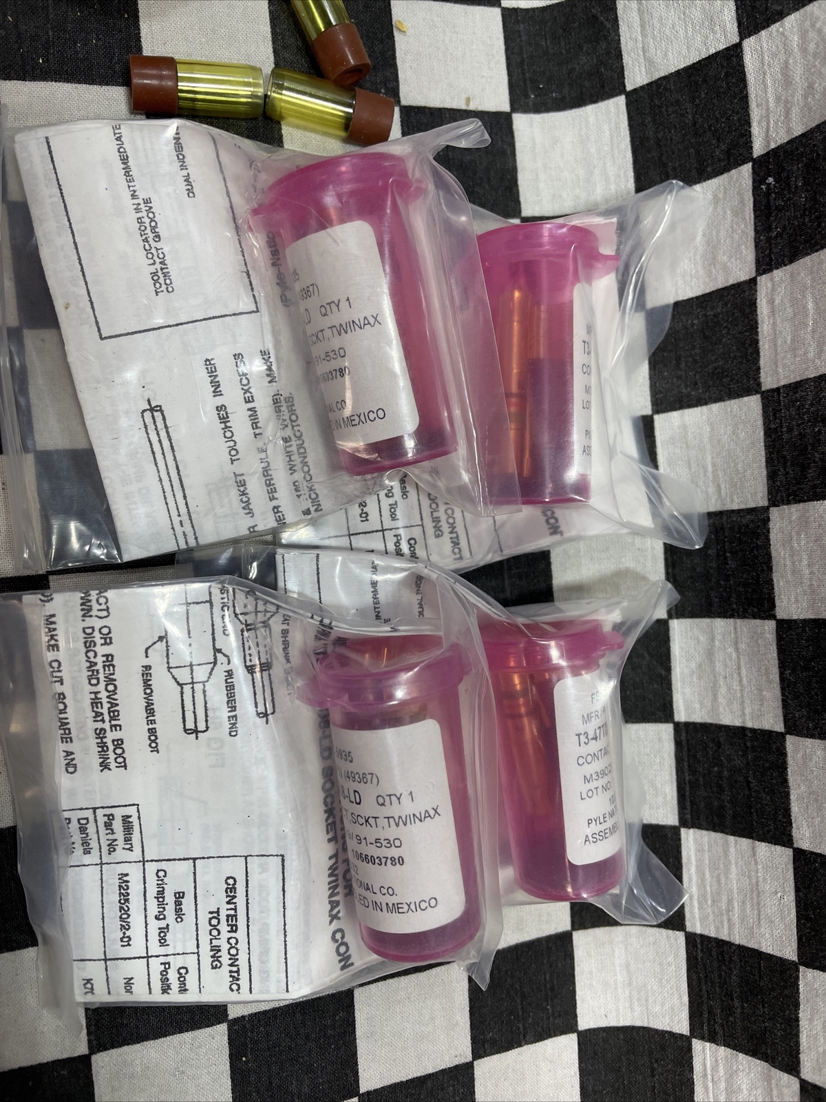 2x Amphenol Circular MIL Spec, D38999/24FF18SN & T3-47T08-LD, SHIPSAMEDAY#1608M8