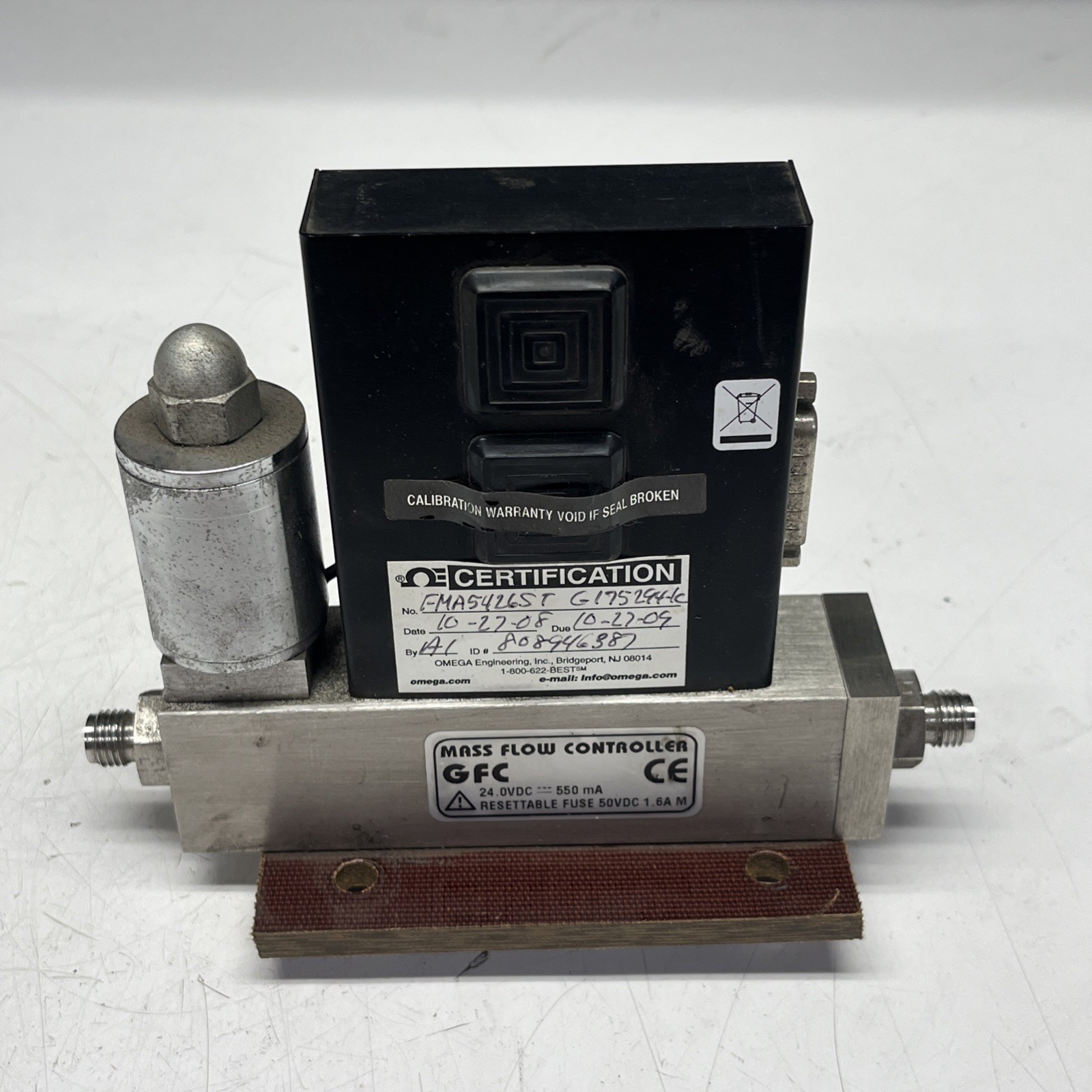 Omega Mass Flow Controller FMA5426ST 24VDC N2 Gas 0-30 L/Min
