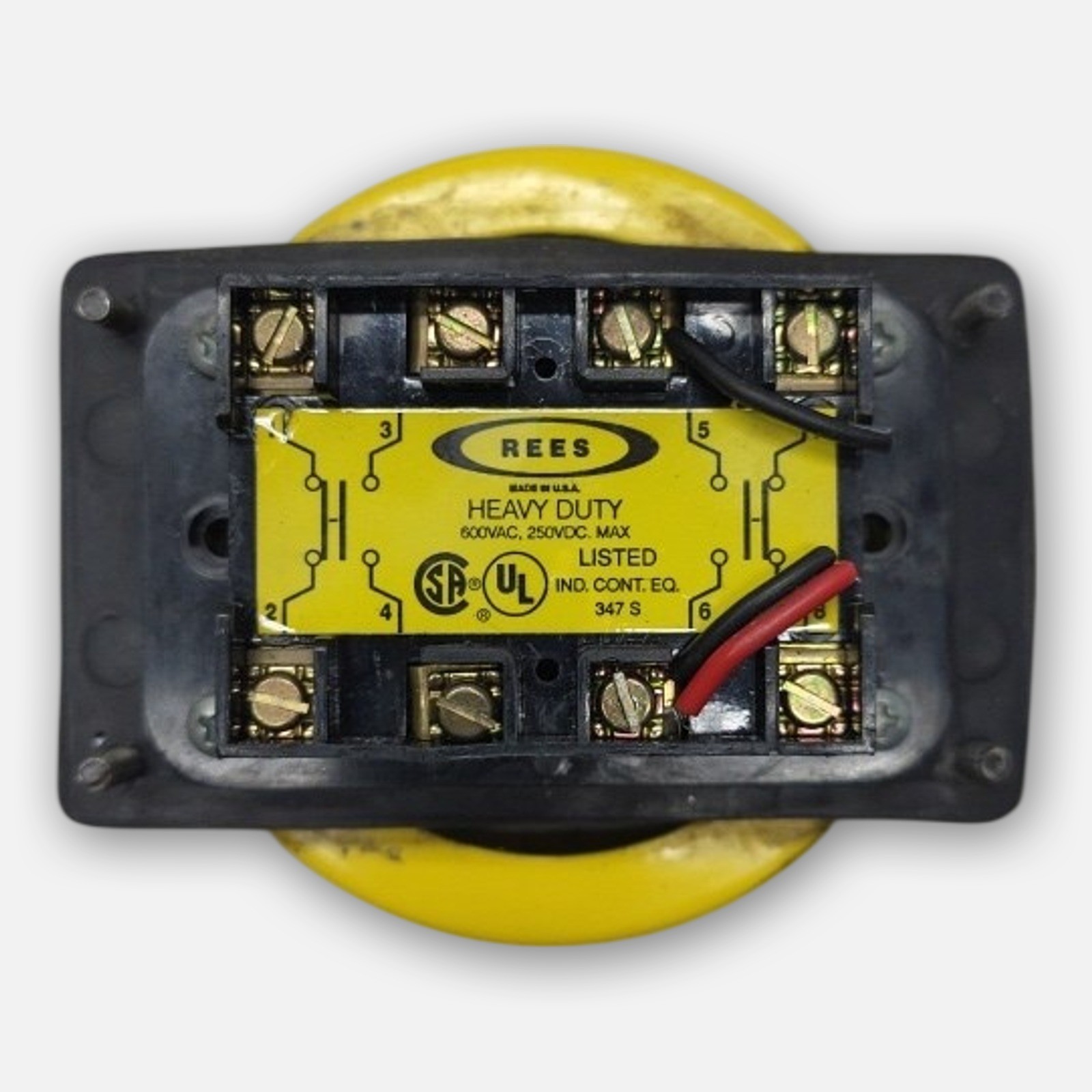REES 04917-212 HEAVY DUTY PUSH BUTTON SWITCH 600VAC 250VDC