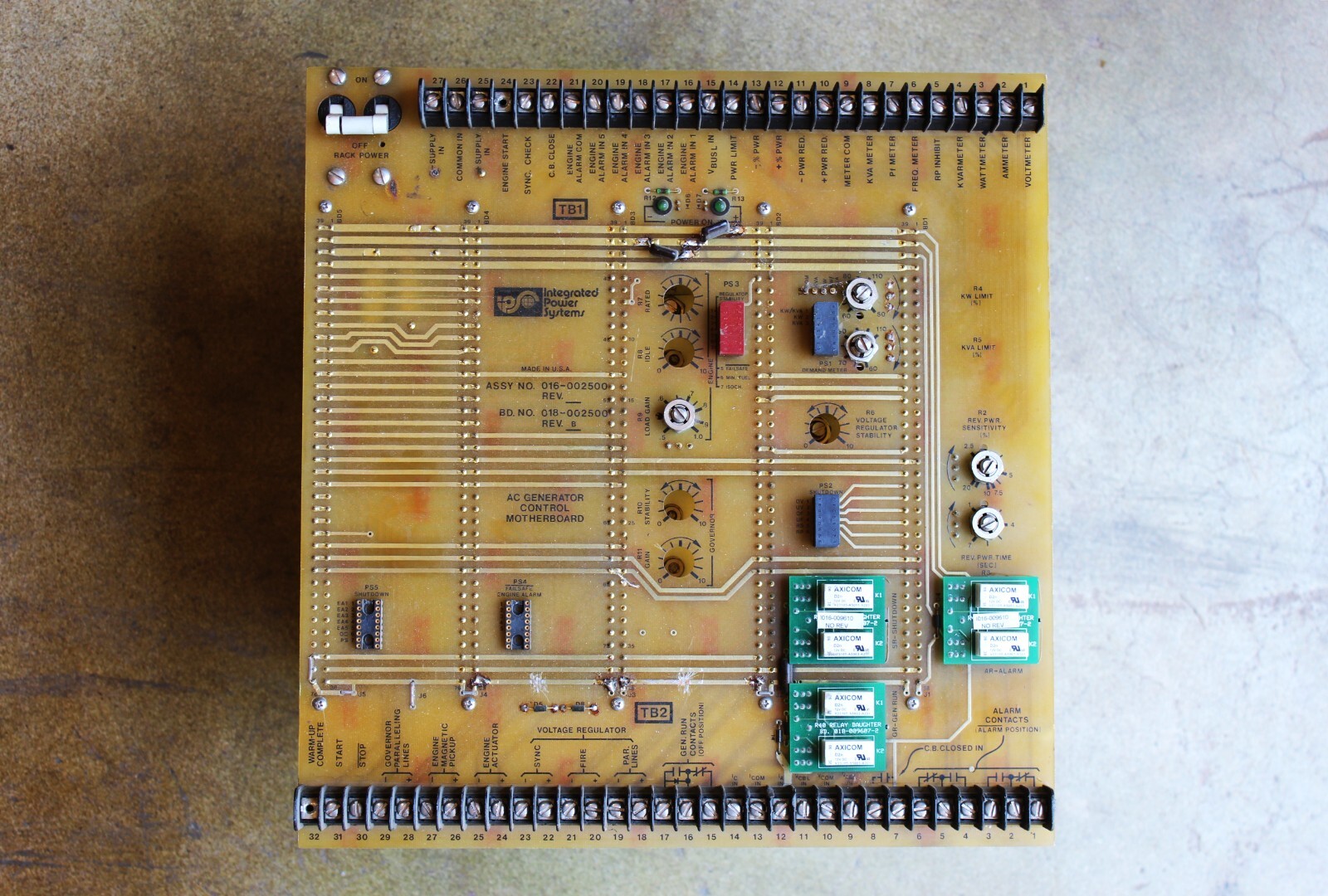 NOV INTEGRATED POWER SYSTEMS IPS POWER SUPPLY 016-002500 MOTHERBOARD SN# 1038