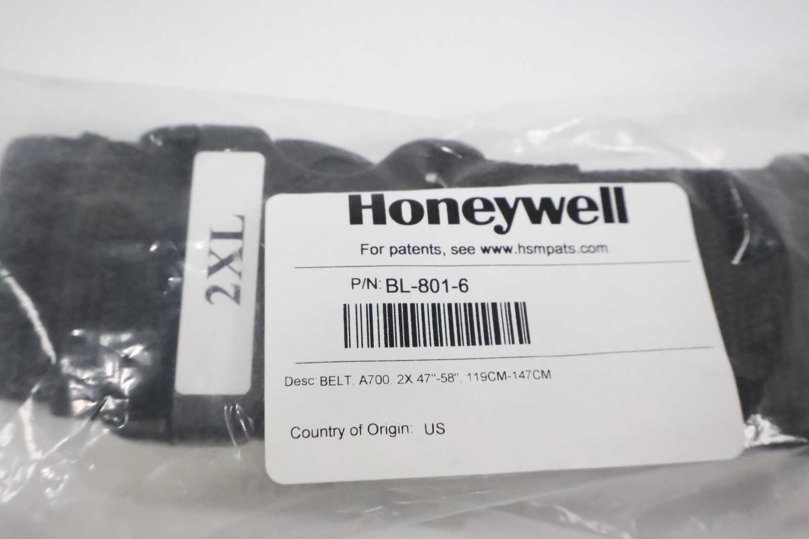 New Honeywell BL-801-6 Vocollect T2/T5 Talkman 2XL Belt Waist 47″- 58″ with Clip