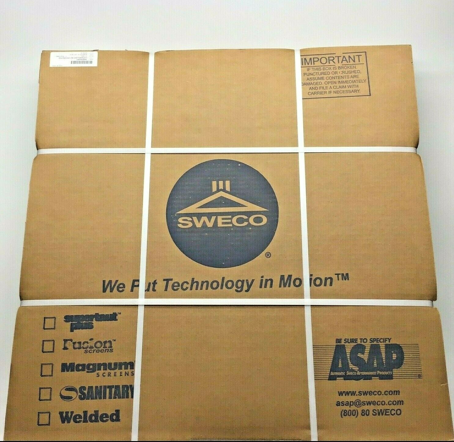 SWECO 30A8A044T CATERPILLAR INCORPORATED 44T WCH ASAP SCRN STP 30″ BOX OF 3