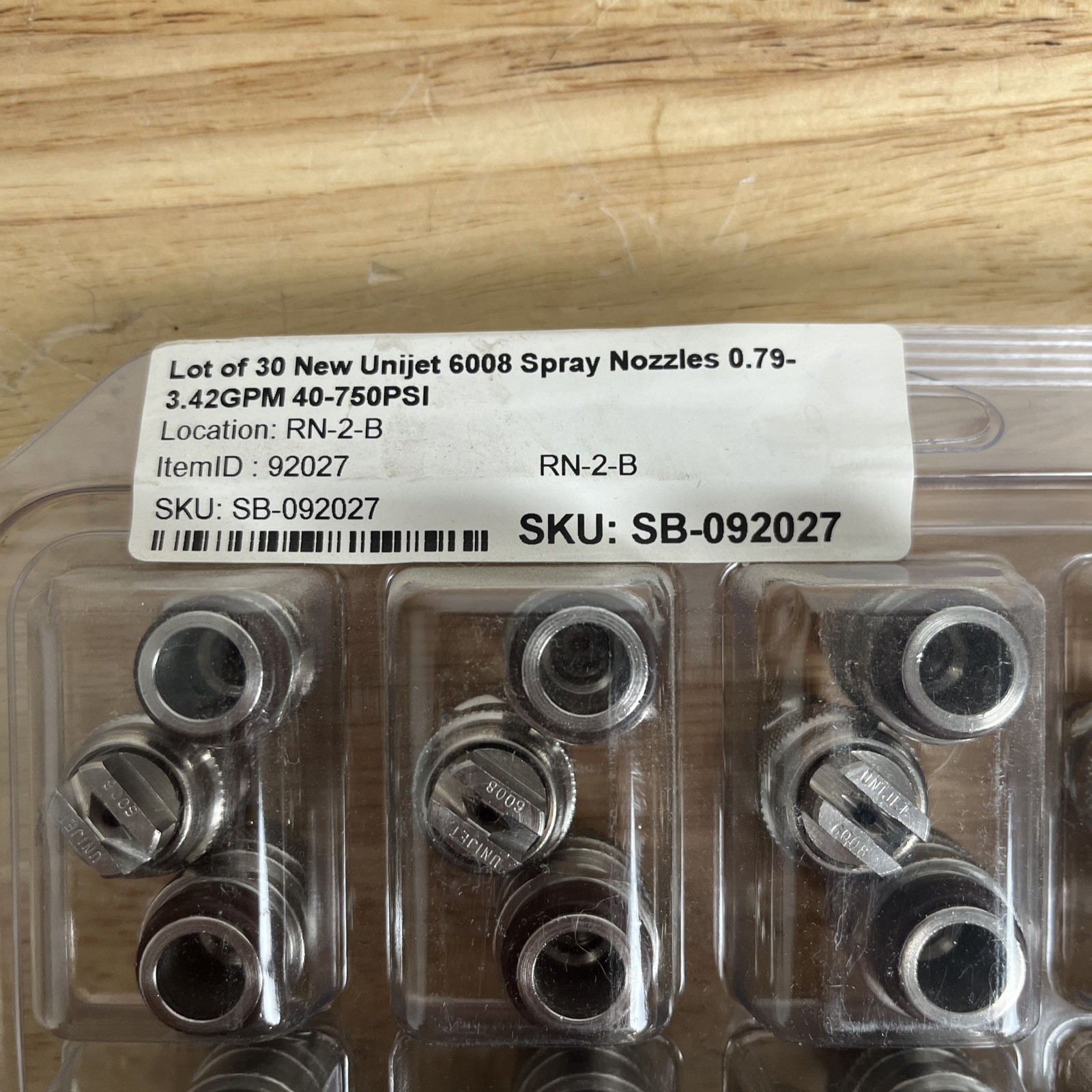30 Unijet 6008 60 Deg. Spray Nozzles 0.79–3.42 GPM 40–750 PSI – Stainless Steel