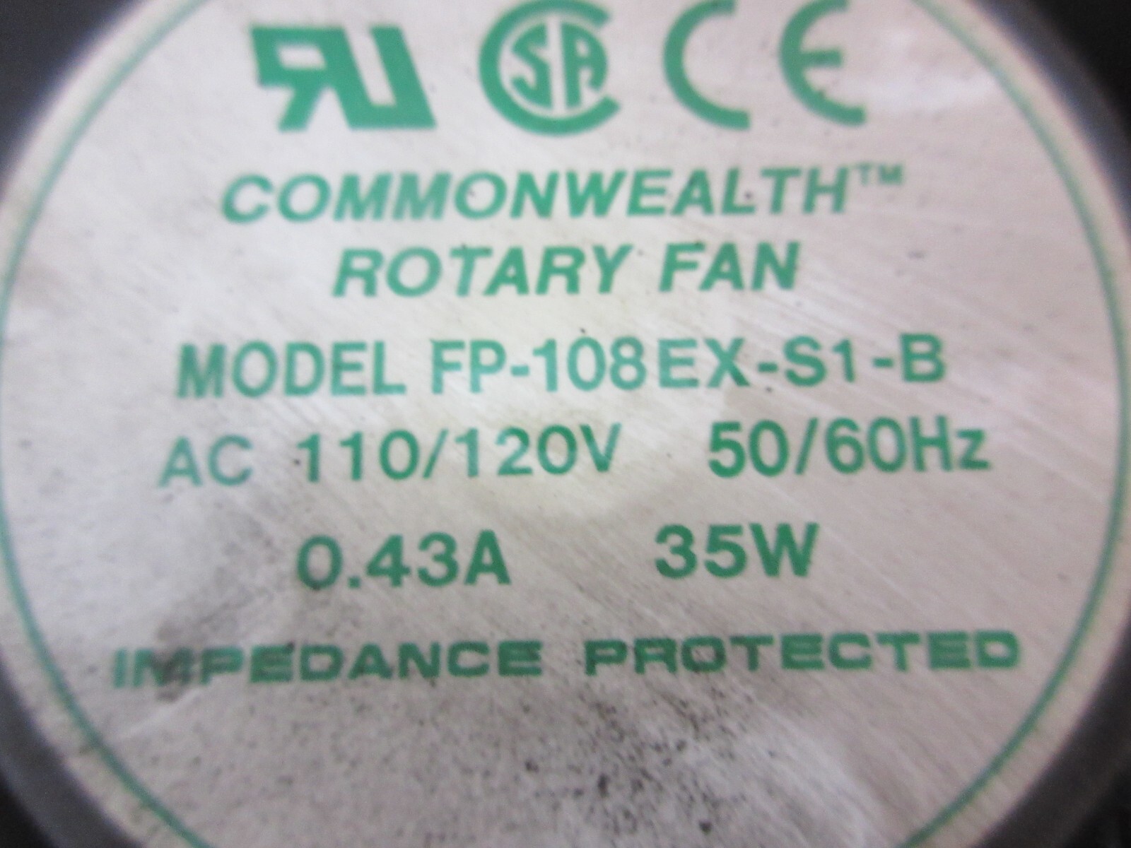 CHARMILLES ROBOFIL 290 EDM FP-108EX-S1-B COMMONWEALTH ROTARY FAN LOT OF 3 PIECES