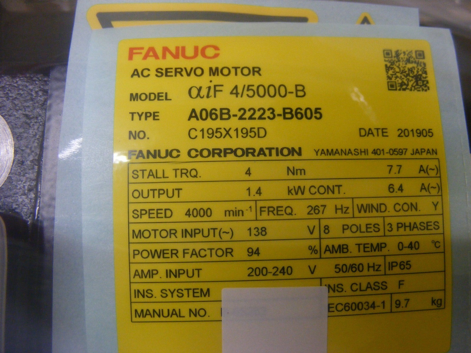 FANUC Servo Motor A06B-2223-B605