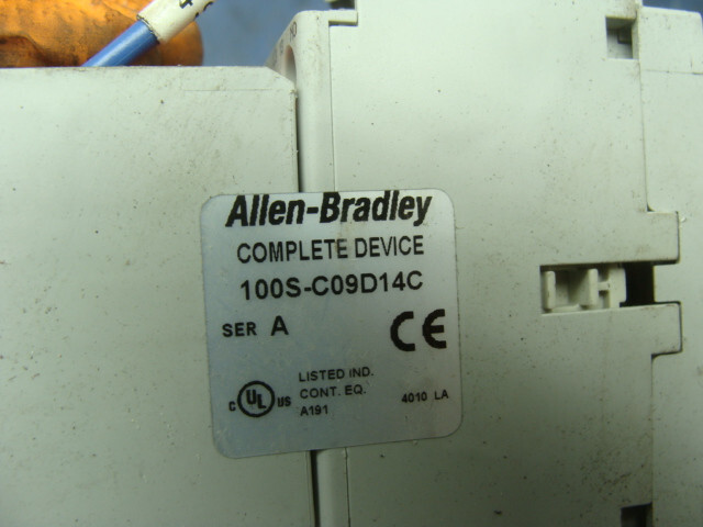 ALLEN BRADLEY 100S-C09D14C SER A COMPLETE DEVICE, 100-C09*10 & 100S-F LOT OF 2