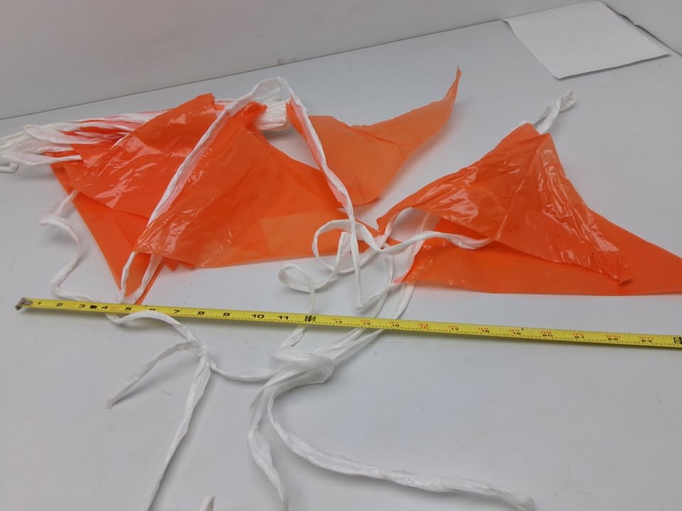 ORANGE PENNANT FLAGS #14991-45-0 – 60FT LENGTH PER UNIT Lot of TWO (2) #