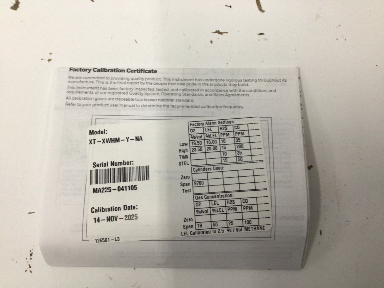 HONEYWELL XT-XWHM-Y-NA Multi-Gas Detector,4 Gas,-4 to 122 F,LED (S1K1)