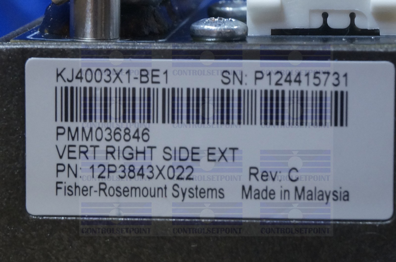 EMERSON DELTAV KJ4003X1-BE1 VERTICAL RIGHT EXTENDER KJ4003X1BE1 12P3843X