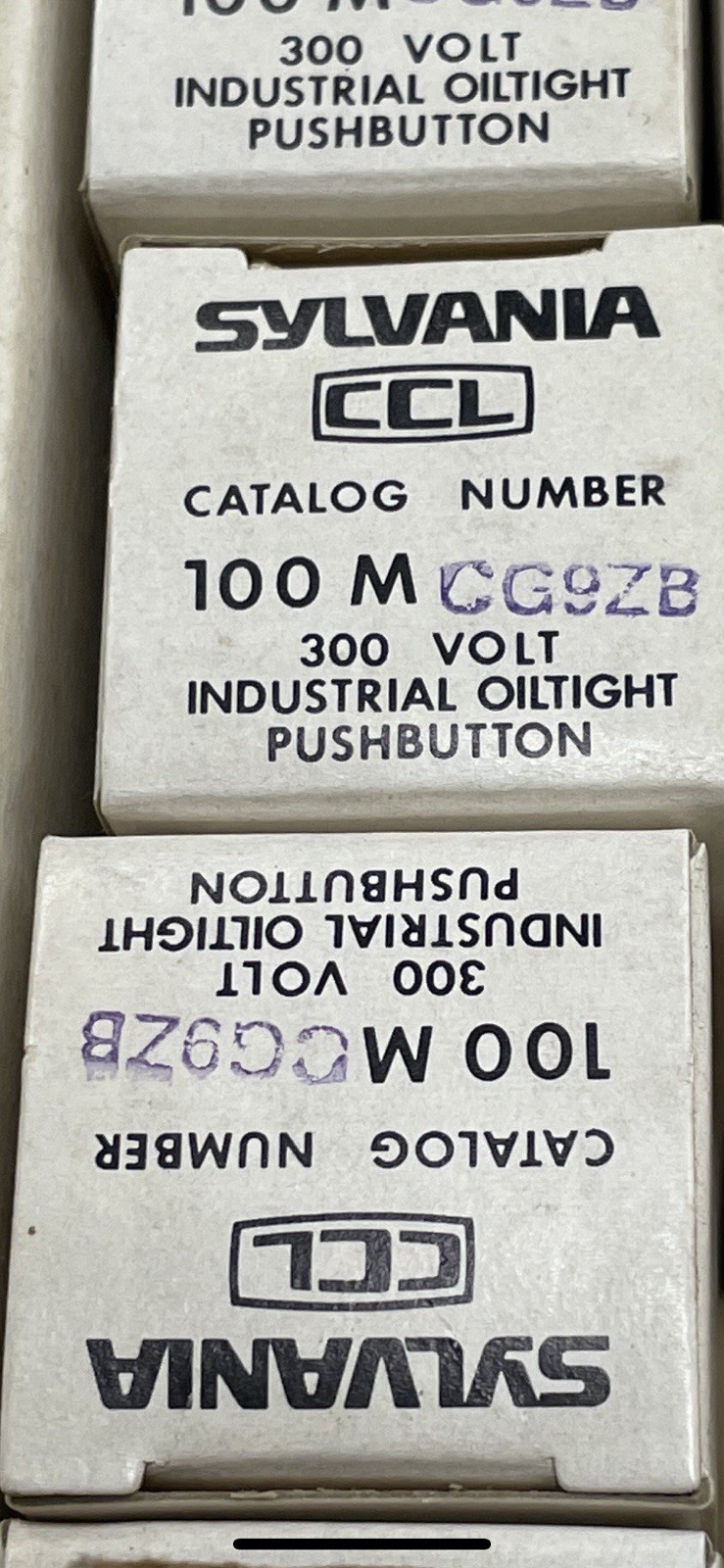 Lot o 3 New Vintage Sylvania 100M-CG9ZB Selector Switch 300V Industrial Oiltight