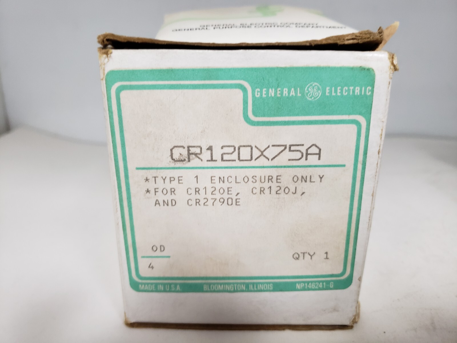 GENERAL ELECTRIC CR120X75A ENCLOSURE TYPE 1 FOR CR120W CR120J CSR279OE NIB