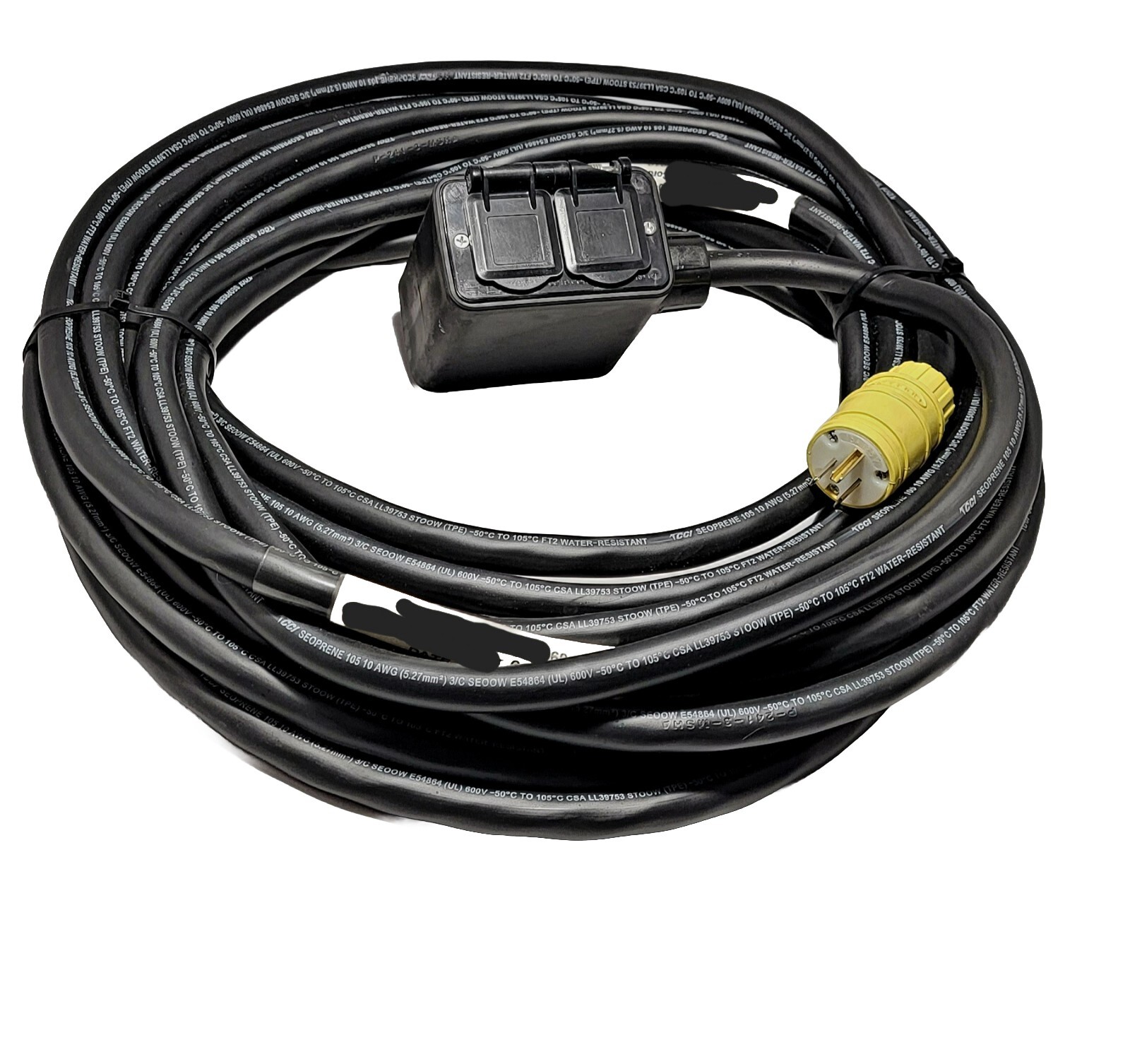 LEX 10/3 30 Amp Extension Cord 2 Pole, 3 Wire, 30A 120V 50′ 10/3