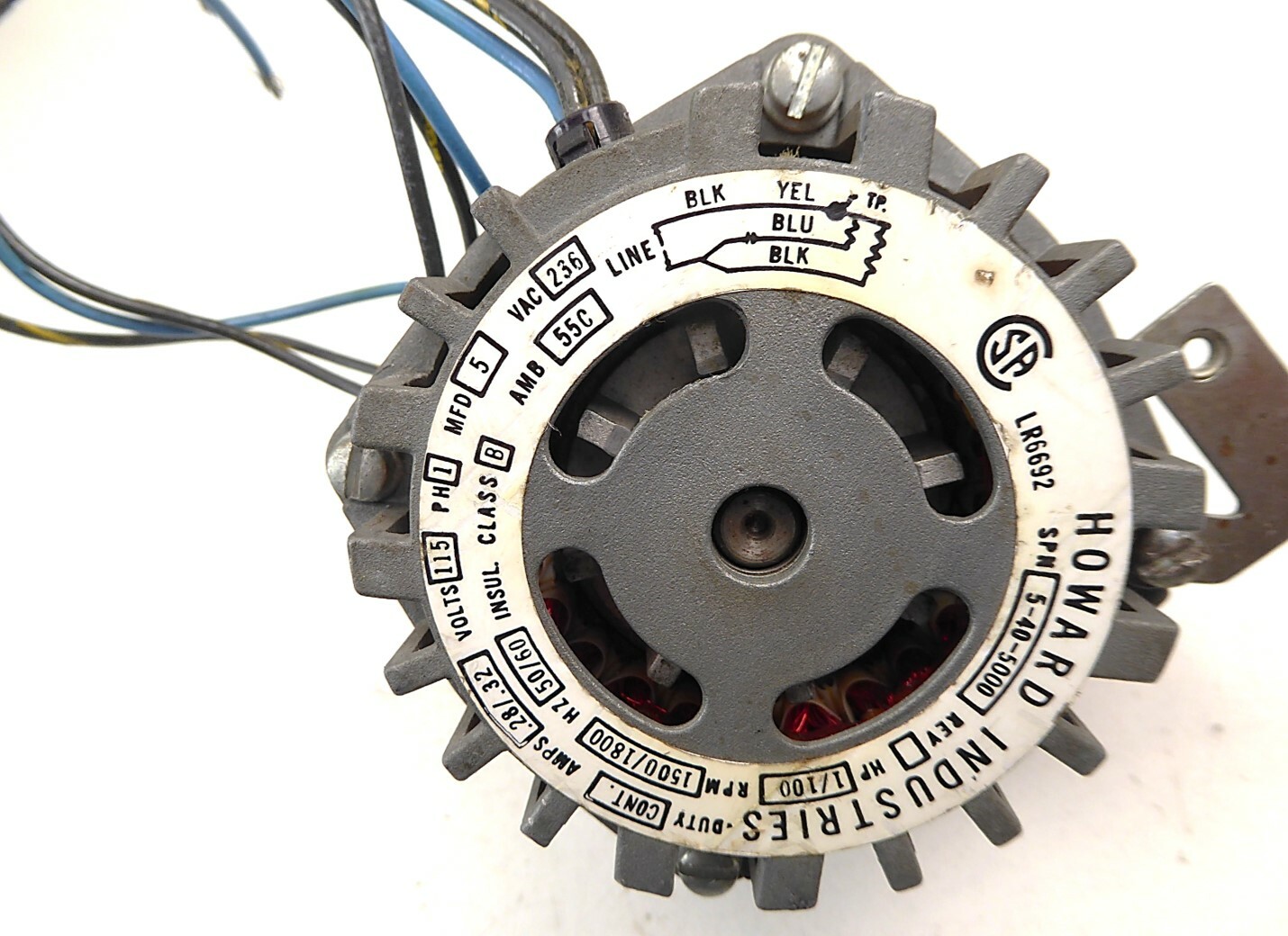 Howard Industries 5-40-5000 1/100HP 1500/1800RPM 115V 2 spd