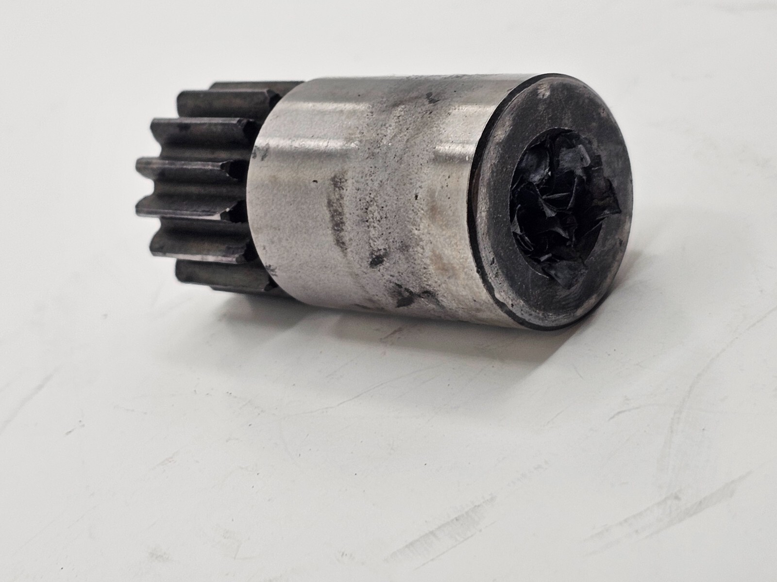 (QTY 2) Block Shaver Straight Cut Pinion Gear 14 Tooth Black Silver