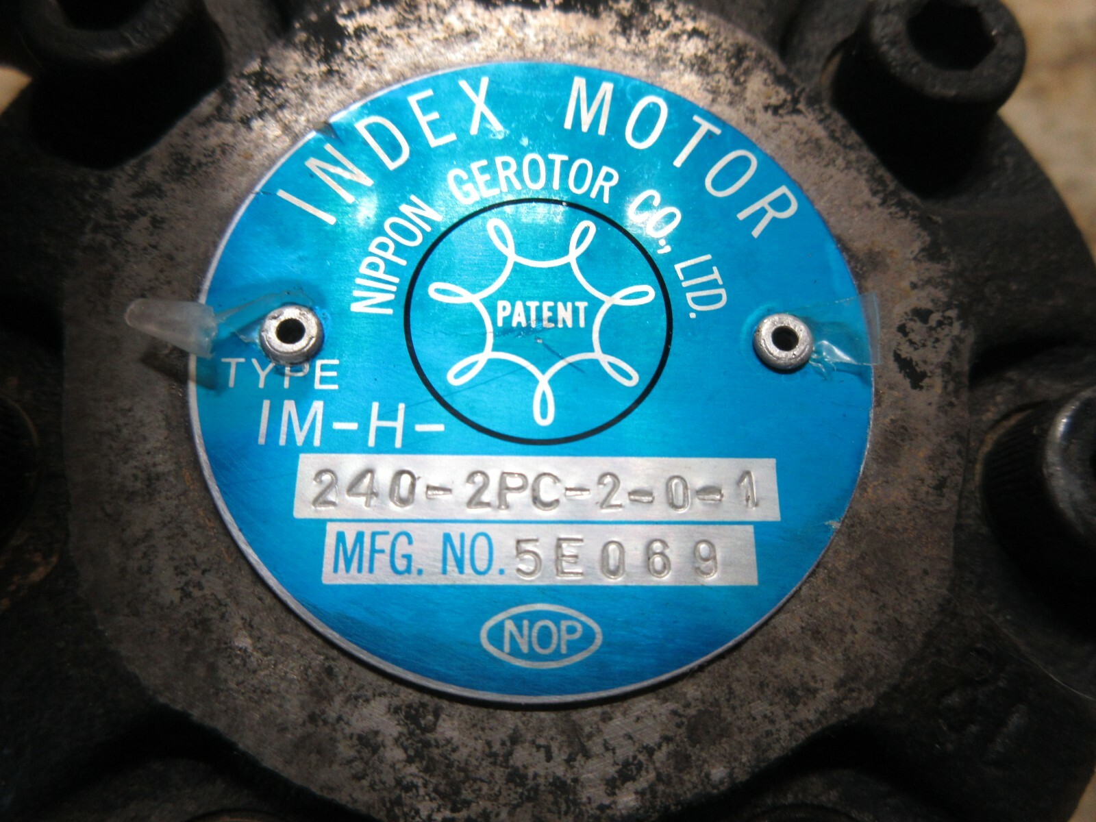 NIPPON INDEX MOTOR IM-H-240-2PC-2-0-1 MFG 5E069 1M-H-240-2PC-2-0-1 WARRANTY