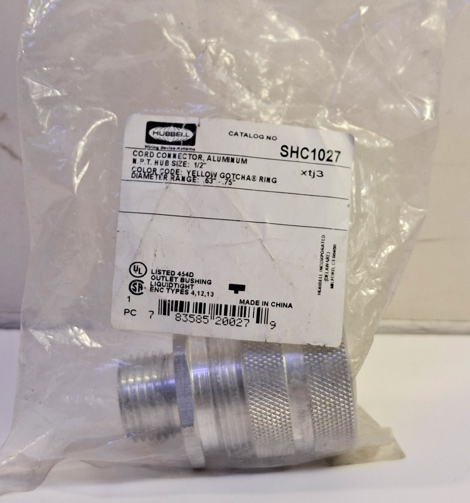 1 NEW HUBBEL SHC1027 1/2″ CORD CONNECTOR NNB ***MAKE OFFER***