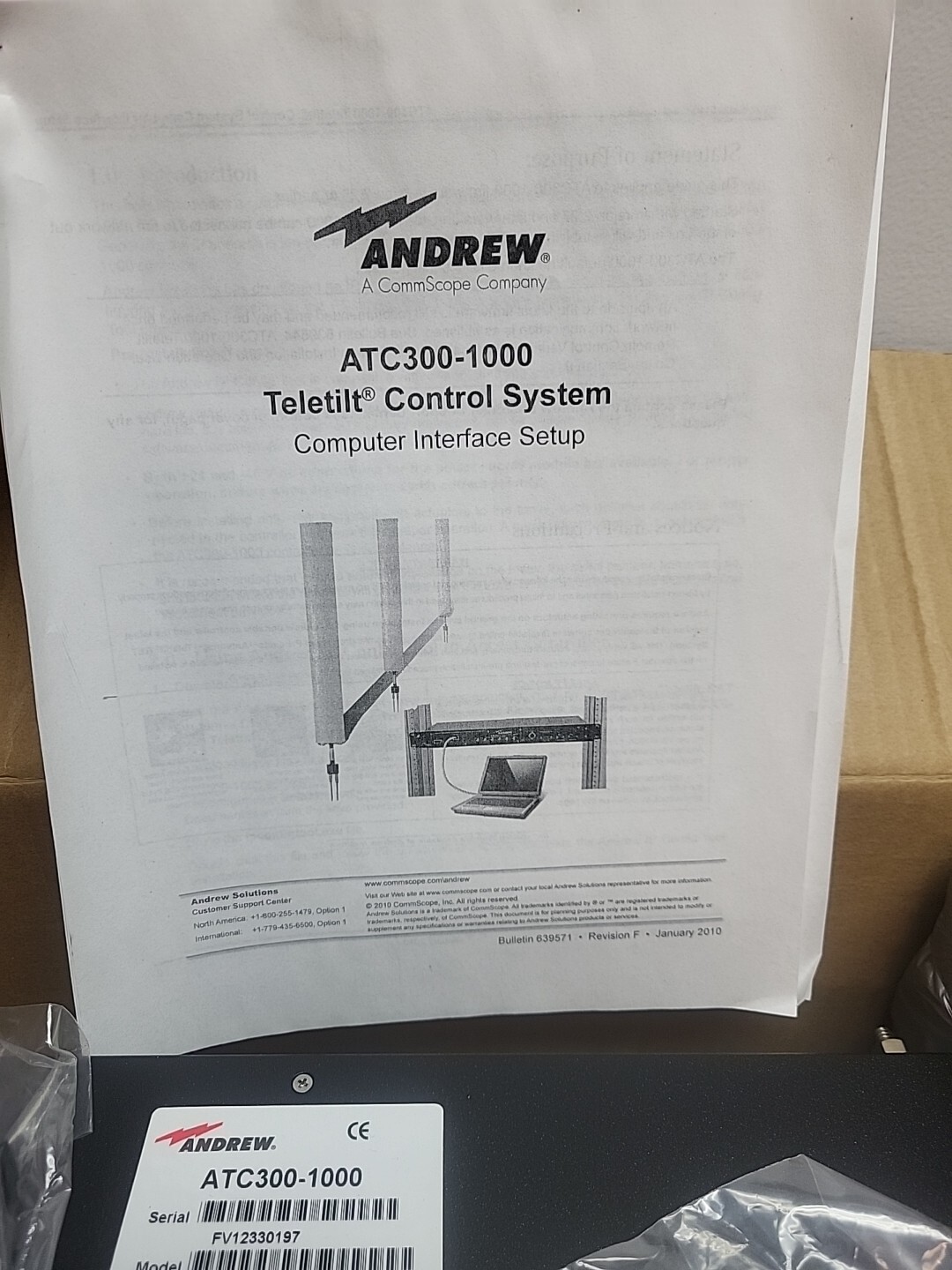 Andrew, ATC300-1000, Antenna Control Unit Commscope Teletilt System Interface