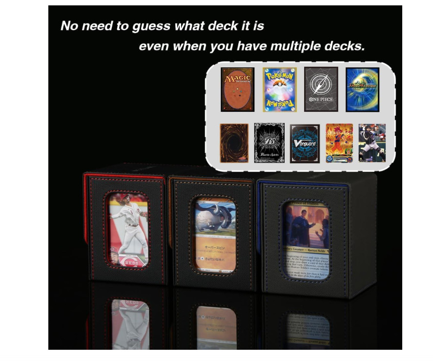 Venssu MTG Deck Box for Commander Display,Card Deck Box Fits 100 Double Sleeved