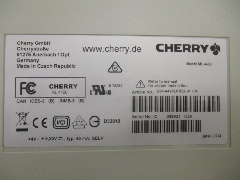 CHERRY ML4400 G84-4420LPBEU-0/04 NSMP