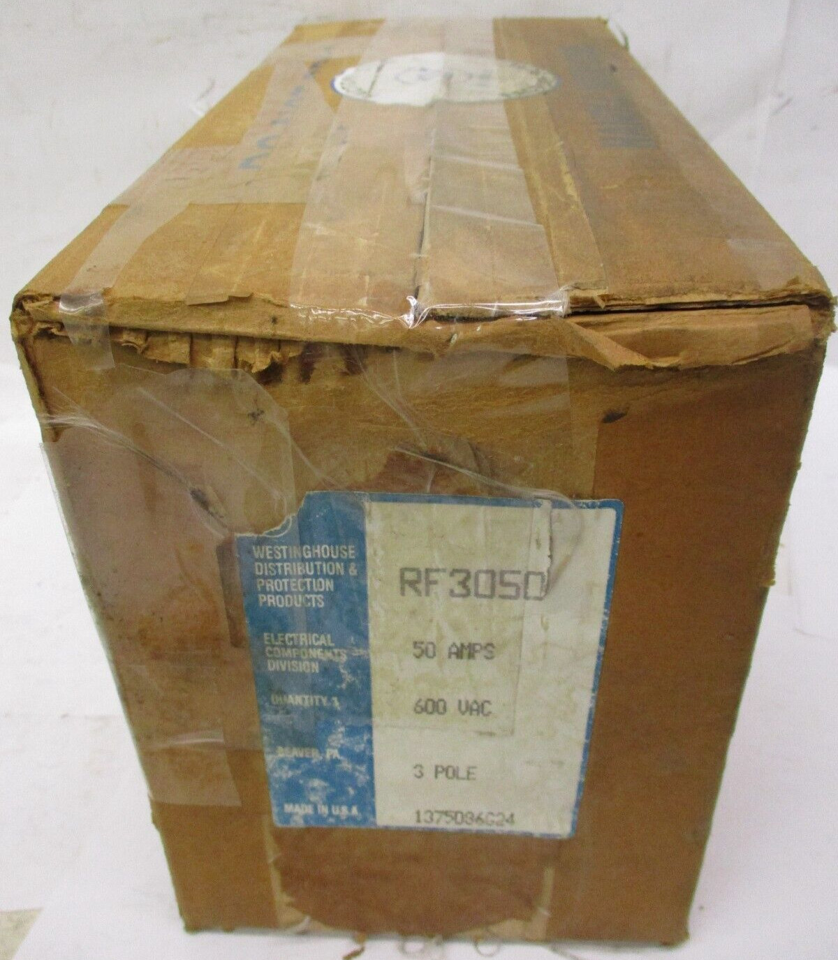 Westinghouse 1375D86G24 RF3050 50A 3 Pole 600V AC 40°C A4639IPL