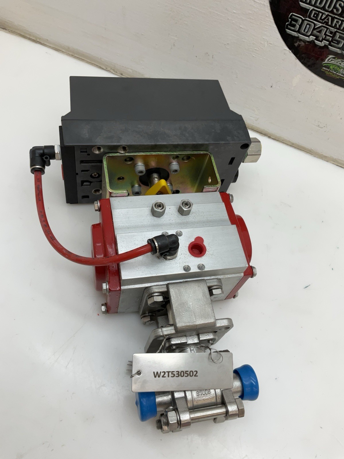Flow-Tek Bray Actuated 1/2”Stainless Sanitary Control Valve W/ Positioner 6A NEW
