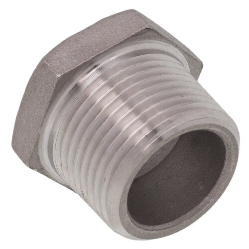 Merit Brass K414-1206 Hex Head Pipe Bushing, 3/4 x 3/8 in Nominal, MNPT x FNPT