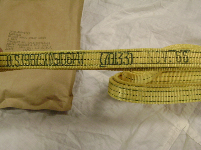 U.S. Air Force Pilot’s Parachute Bridle Assembly VIETNAM WAR ERA 1966