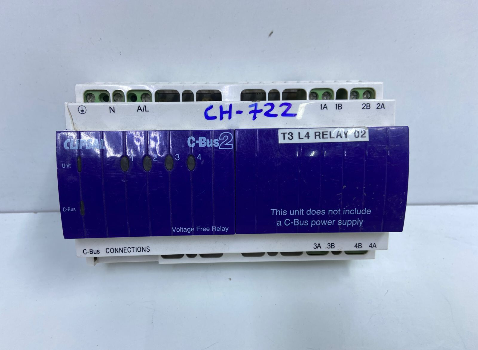 Clipsal L5504RVFP Cbus 4 Channel Relay Non Powered, CH#471 / CH#722