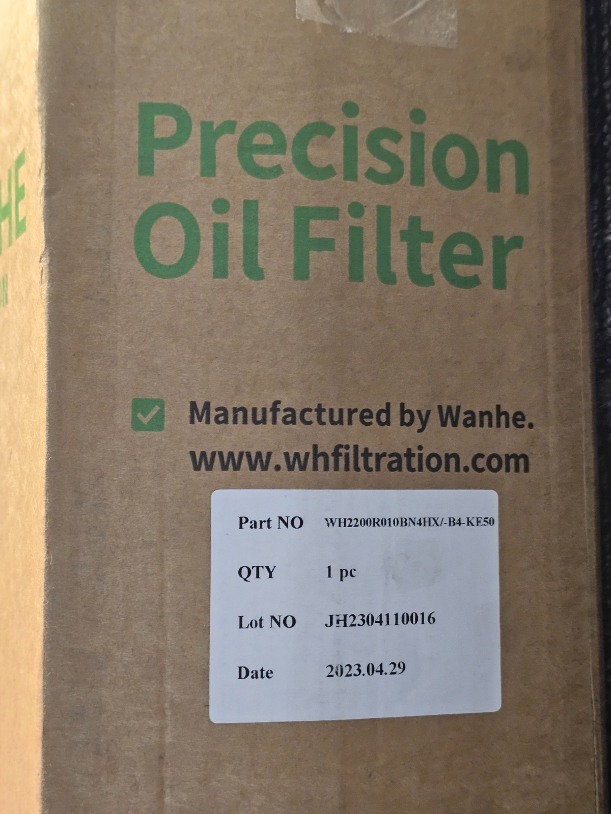 Wanhe Filtration WH2200R010BN4HX/-B4-KE50 31-inch Hydraulic Filter Element